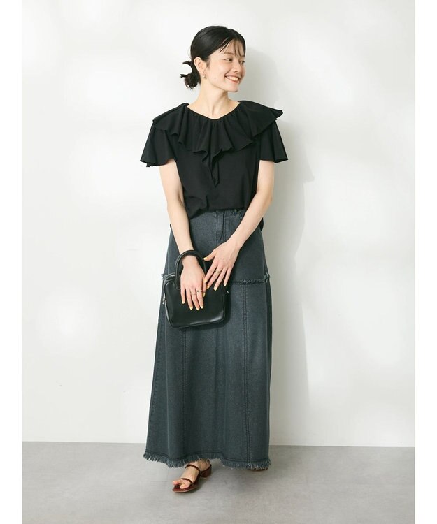 CRAFT STANDARD BOUTIQUE フリルデザインTee Black