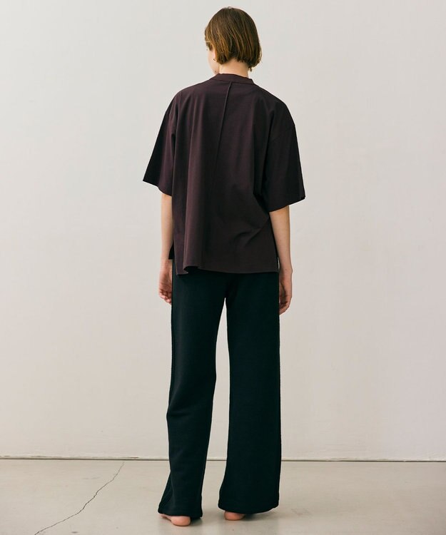 BEIGE， 【BEIGE,ecru/WEB限定・洗える】JERSEY STITCH / コットンハーフスリーブトップス Bordeaux