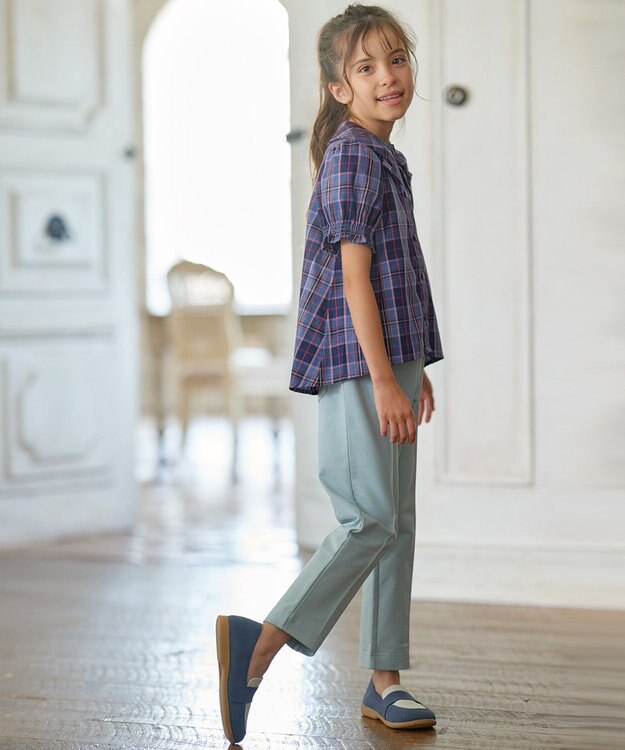 組曲 KIDS 【110-140㎝】ストレッチツイル パンツ ダルブルー系