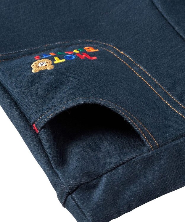 MIKI HOUSE HOT BISCUITS 【80-120cm】 ストレッチデニムパンツ 紺