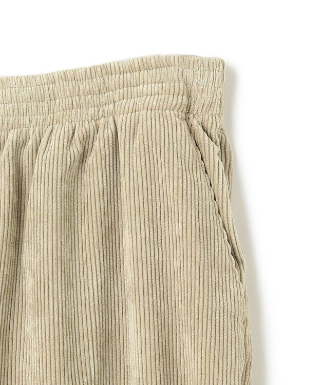 UNFILO MENS 【男女兼用】リラックス コーデュロイ ギャザーパンツ ベージュ