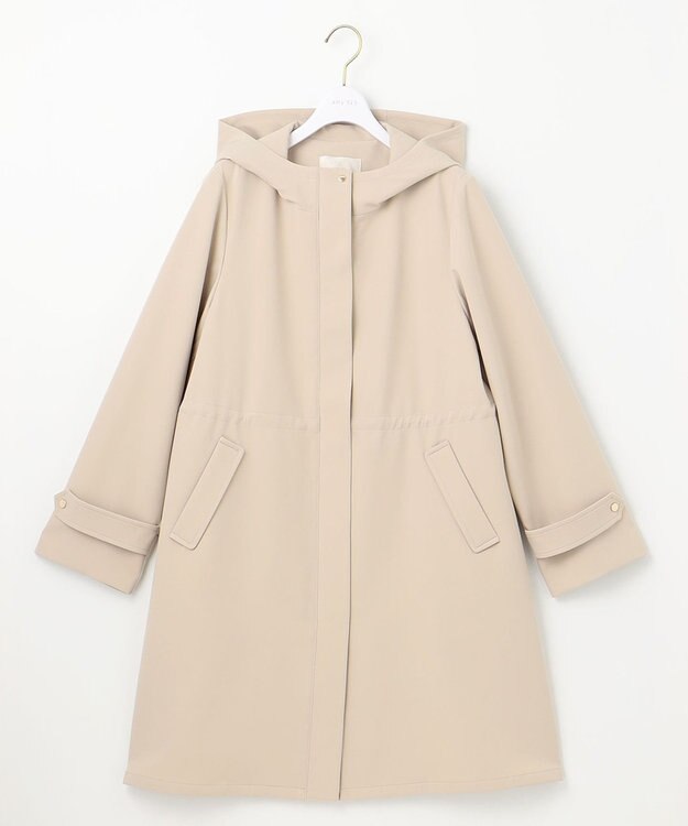 ANY SIS 【撥水・UVカット・洗える】フーデットロング コート ライトベージュ