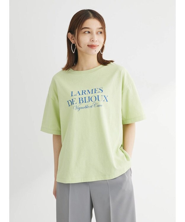Green Parks 両面ロゴツアーボックスＴシャツ Lime Green