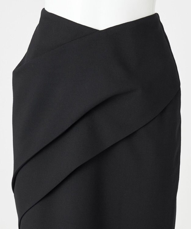 23区 S 【エステータ】ウールダブルクロス  スカート ブラック系