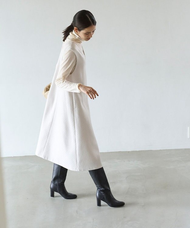 UNFILO ツイード ジャンスカ ベージュ