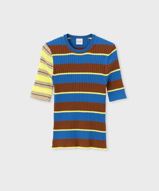 Paul Smith ボーダー ショートスリーブ ニット ブルー