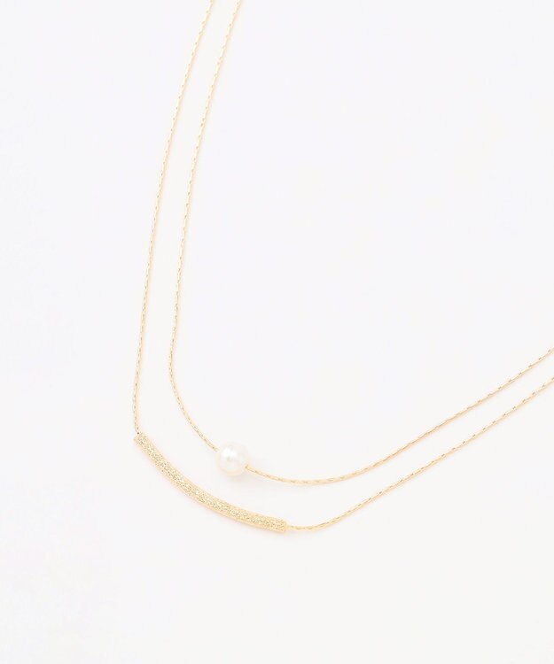 組曲 マテリアルレイヤードショートネックレス ゴールド系