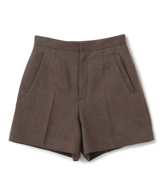 BEIGE， 【CLASSY. 4月号掲載】CRINUM / リネンショートパンツ Dark Brown