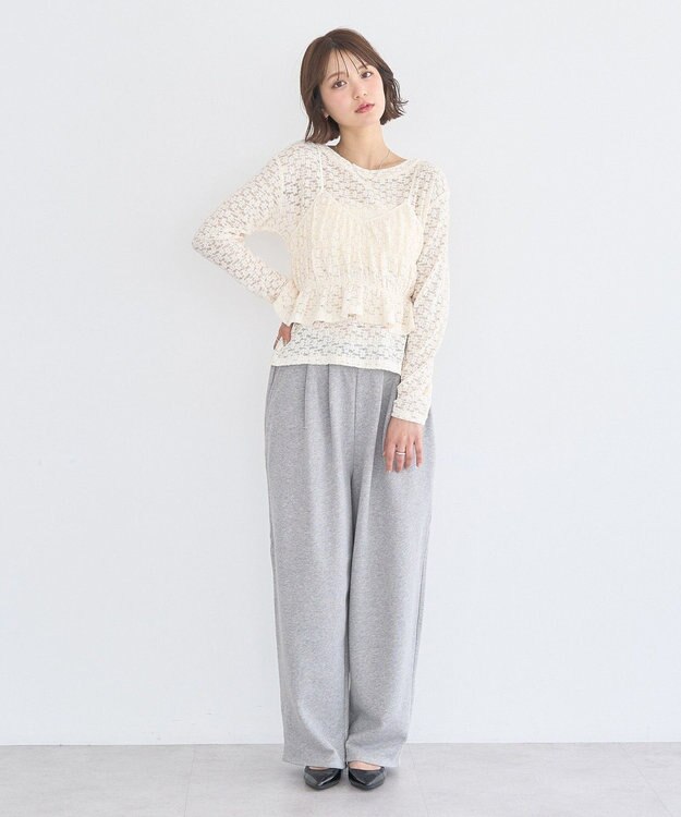 earth music&ecology SET2点カットレースプルオーバー＋ビスチェ Ivory