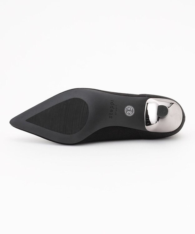 steppi 【洗える/撥水】ヒール ポインテッド パンプス ブラック