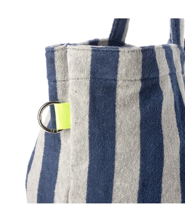 UNBILLION VERYコラボ カシュカシュ cachecache / リングカラビナ付パイルトート ネイビー