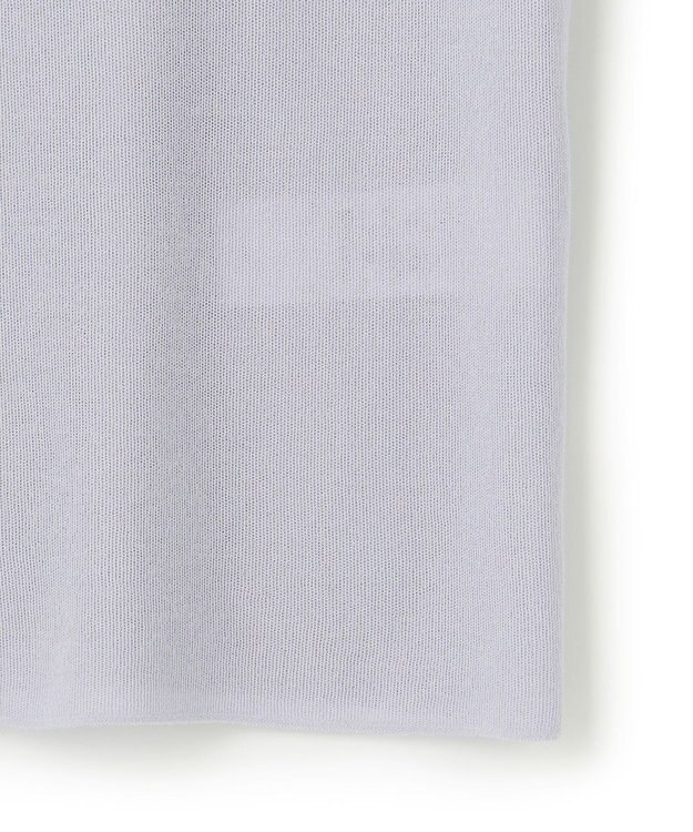 ICB 【洗える】 コットンアセテートシアー ニット ライラックグレー系