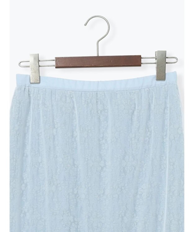 Te chichi レース×チュールレイヤードスカート ブルー