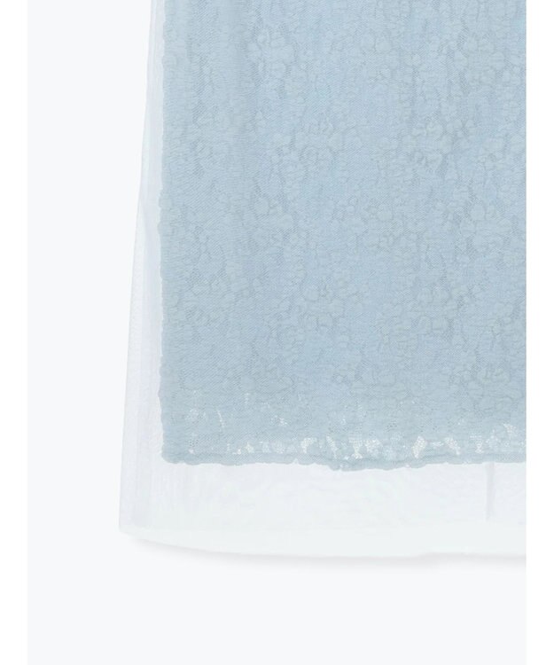 Te chichi レース×チュールレイヤードスカート ブルー