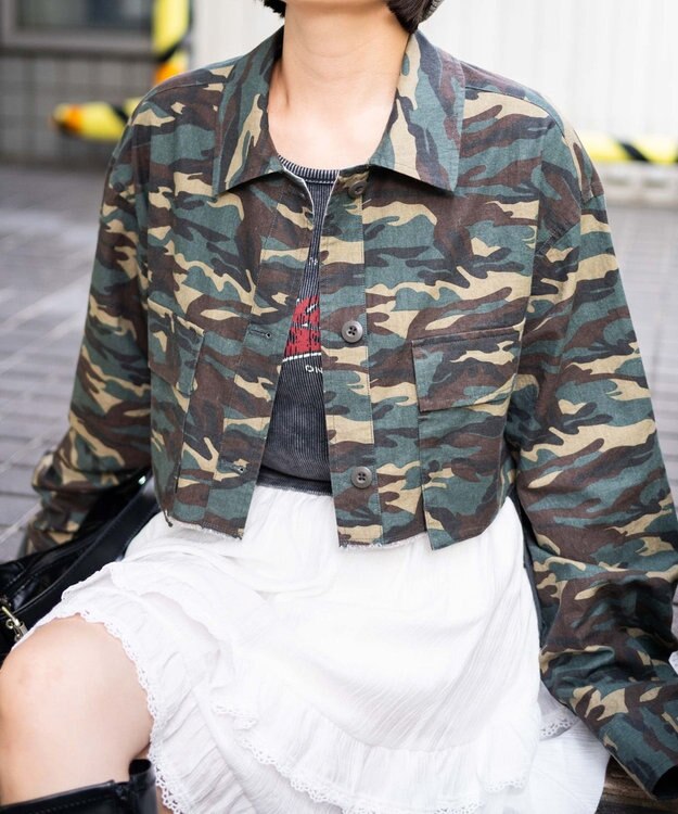 WEGO ミリタリーショートシャツ 柄1