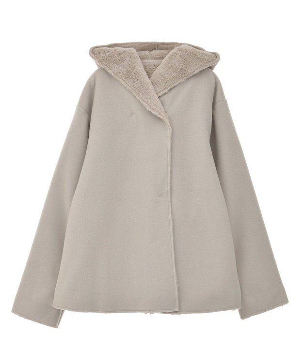 Green Parks フーディガウンコート Light Gray