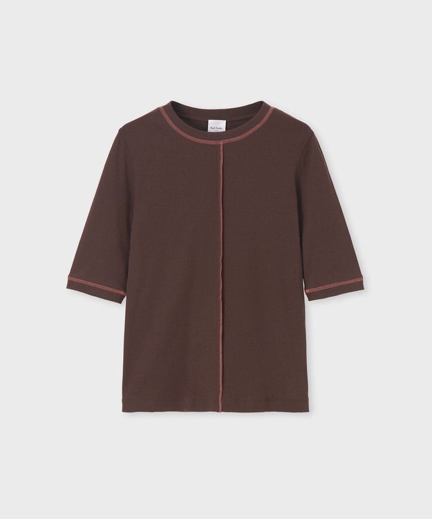 Paul Smith コントラストステッチ 半袖カットソー ブラウン