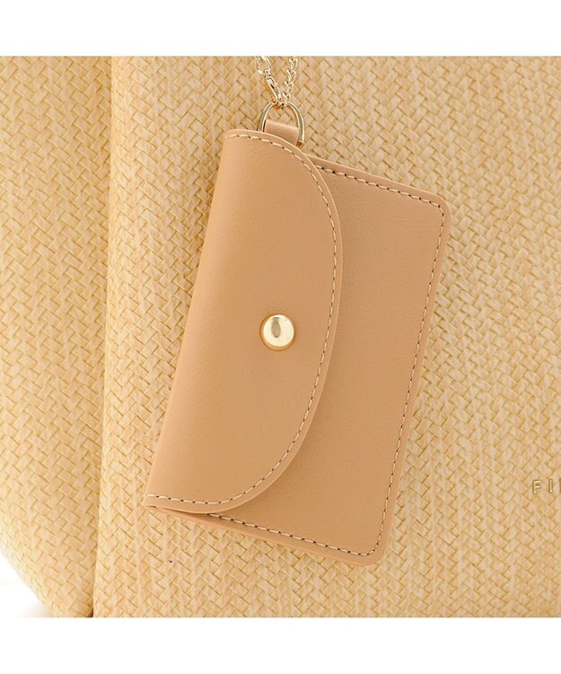 MioFIRANO ウーブンルックハンドバッグ 2WAY パスケース付き　FIRANO フィラノ BEIGE