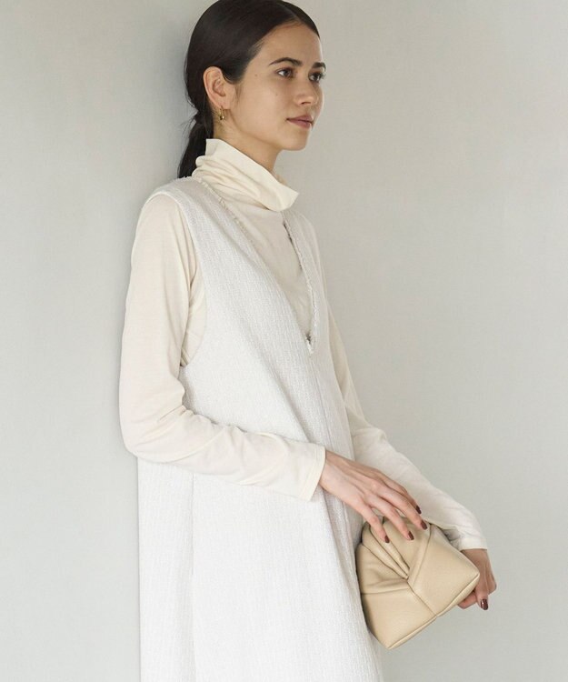 UNFILO ツイード ジャンスカ ベージュ