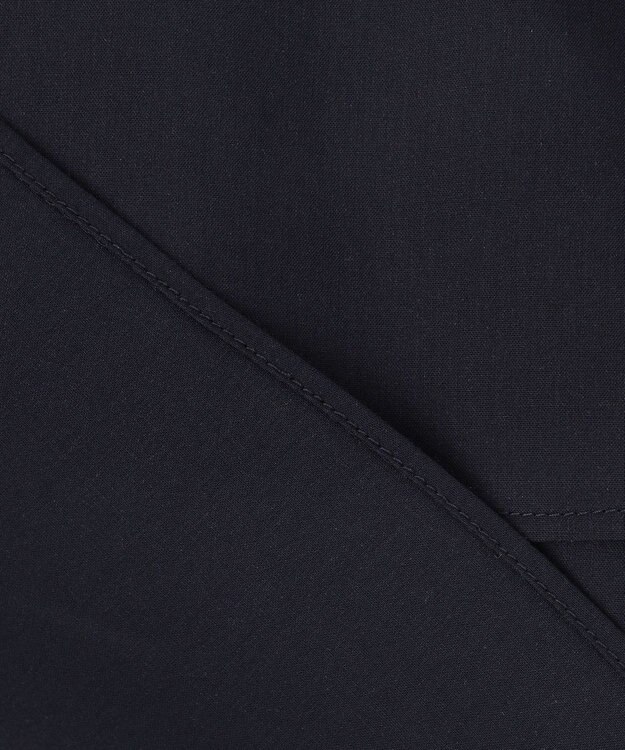 組曲 【WEB限定】コットンレーヨンシャーティングノースリーブ ブラウス ネイビー系