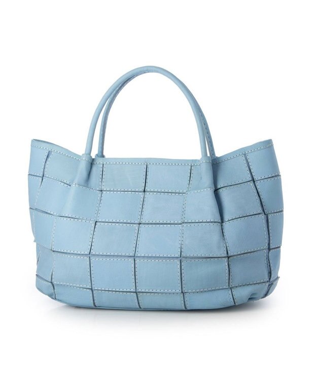 UNBILLION 【訳あり商品】ピークスピーク PEAKSPEAK / 牛革パッチワーク・フラップトートL サックスブルー