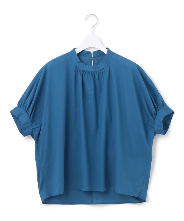 J.PRESS YORK STREET 【WOMEN】バックドレープ ドルマンブラウス ブルー系