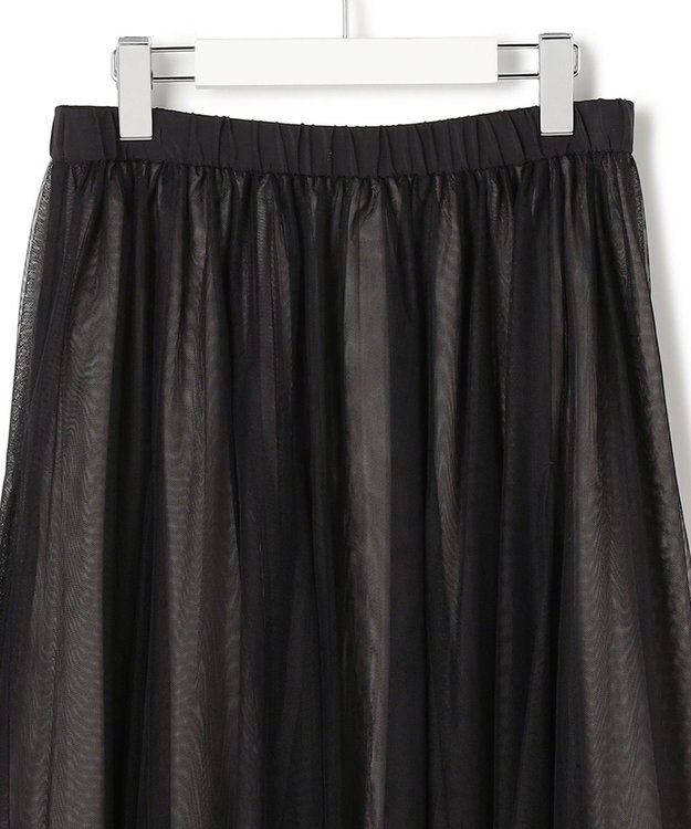 23区 S 【洗える】レイヤード チュール スカート ブラック系