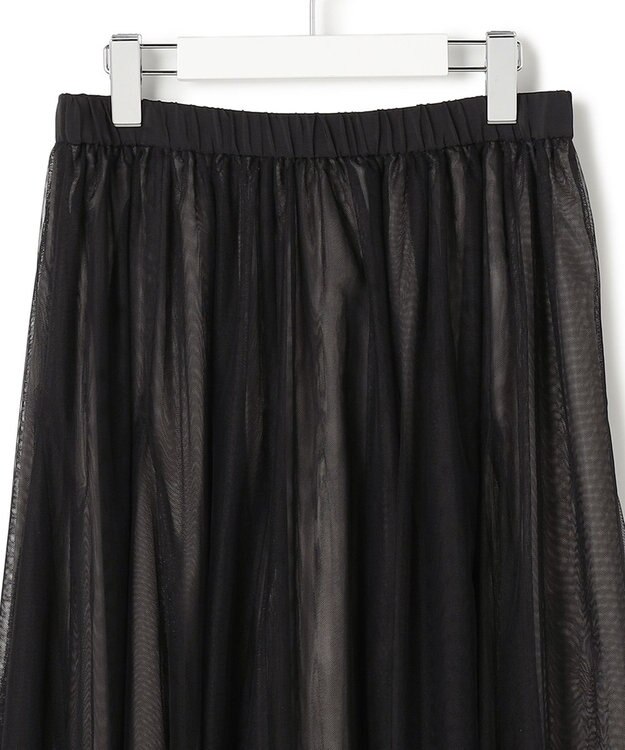 23区 S 【洗える】レイヤード チュール スカート ブラック系