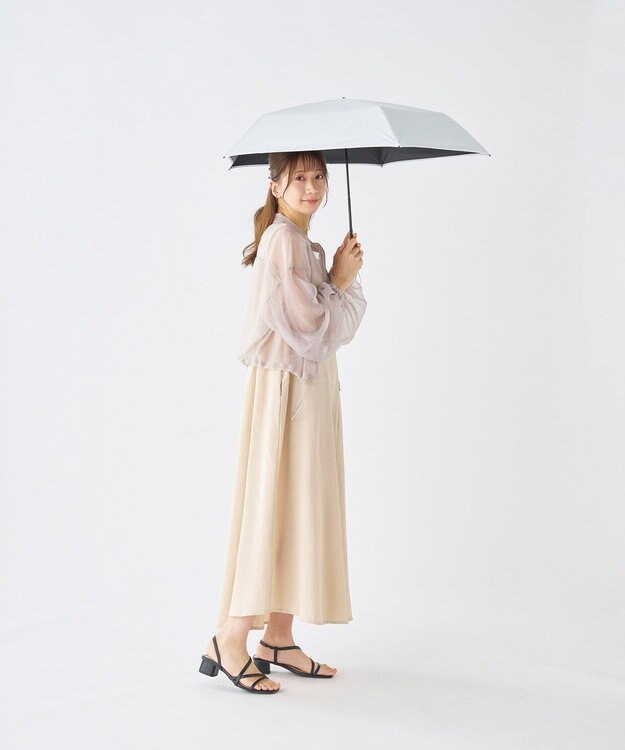 MOONBAT 【世界初の放射冷却素材】REIKYAKUパラソル ラディクール 折りたたみ傘 50㎝ 晴雨兼用 日傘 遮光100％ UV100％ 遮熱 ホワイト