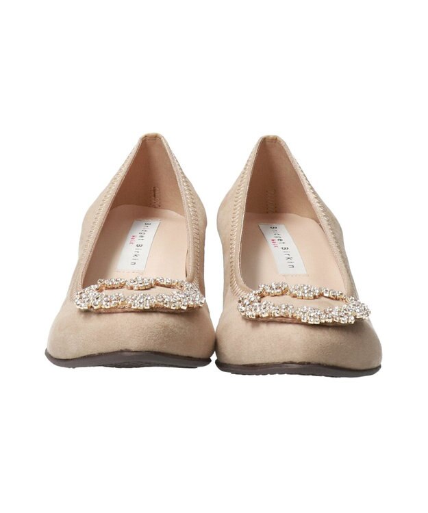 Bridget Birkin 【Bridget Birkin walk】ハートビジューウォーキングパンプス ベージュスウェード