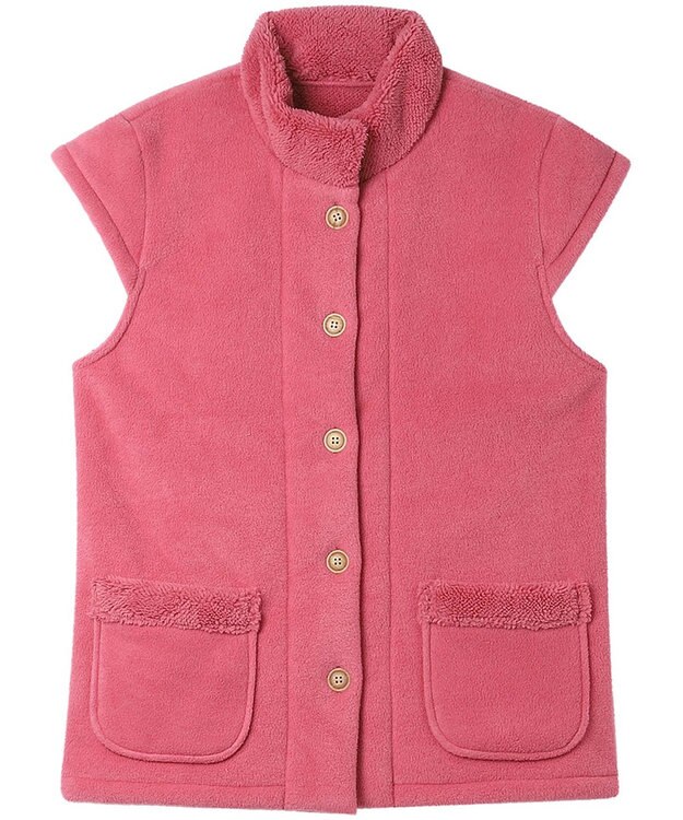 Wing ベスト フリース素材 あったか 冬 3分袖 レディース EX2071 ウイング／ワコール ロマンピンク