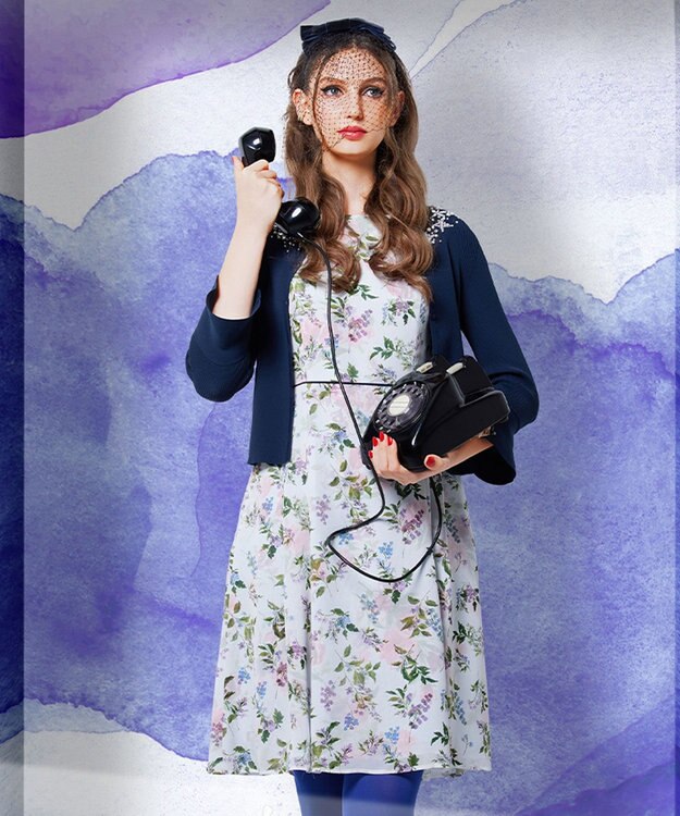 TOCCA 【洗える！】WATERCOLOR HARMONY ドレス ホワイト系1