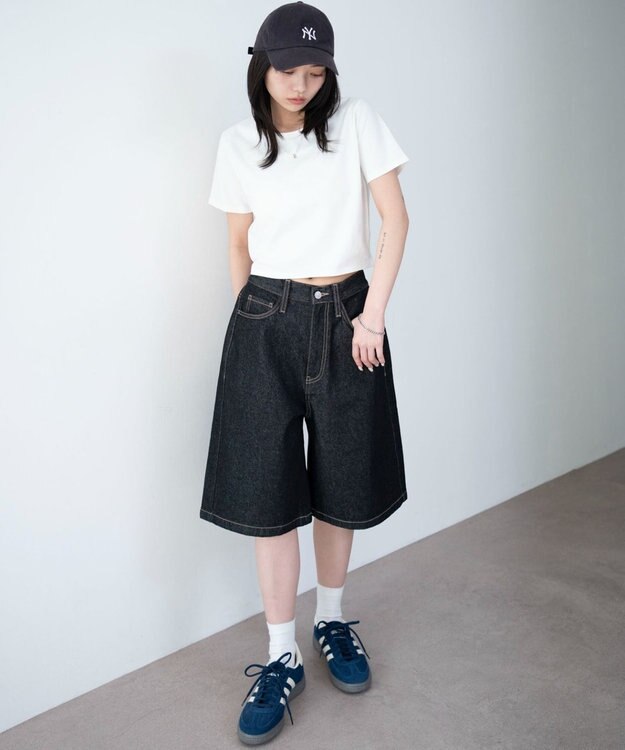 WEGO デニムハーフパンツ デニムブラック