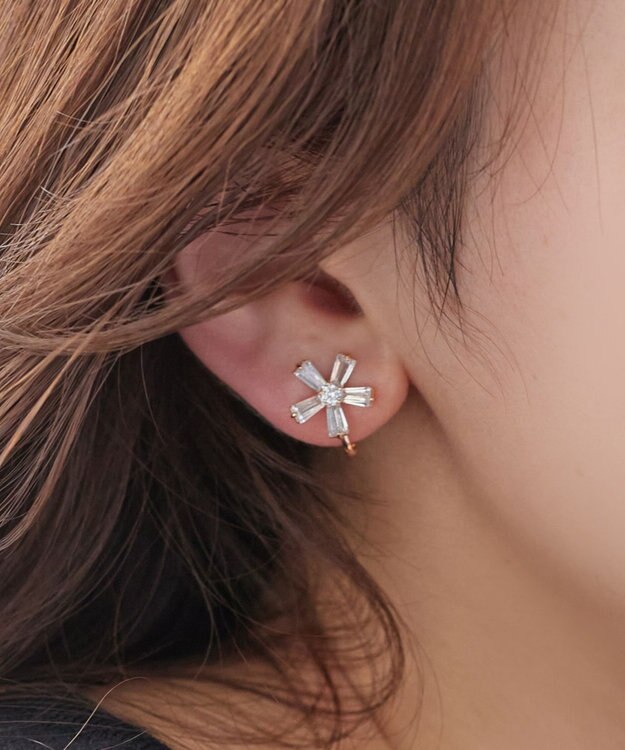 Tiaclasse 【金属アレルギー対応】スターフルールピアス・イヤリング イヤリング：ピンクゴールド