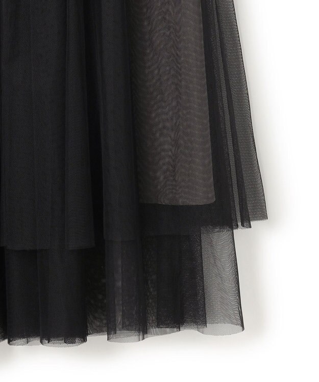 23区 S 【洗える】レイヤード チュール スカート ブラック系