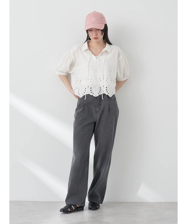 earth music&ecology エンブロイダリープルオーバー Off White