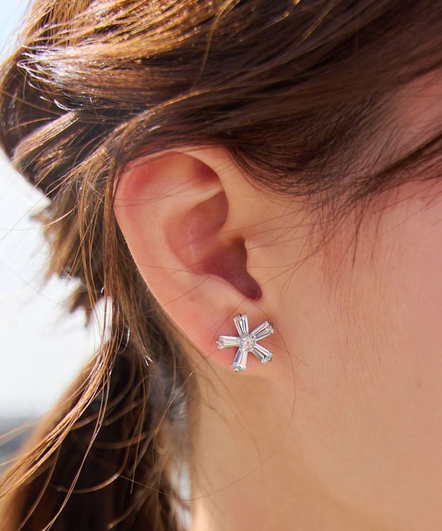 Tiaclasse 【金属アレルギー対応】スターフルールピアス・イヤリング ピアス：ピンクゴールド