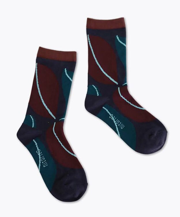 nitorito 【UNISEX】米沢オリジナル柄 nuts 靴下 green
