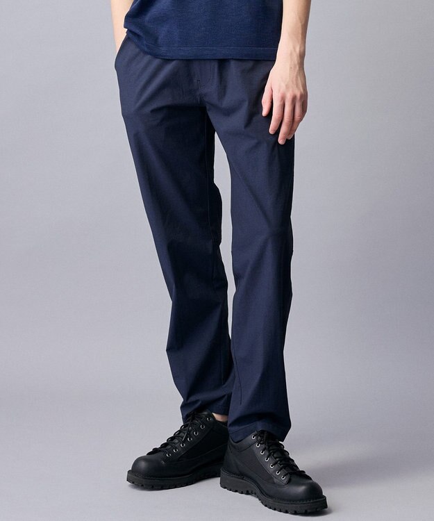 JOSEPH ABBOUD MOUNTAIN 【ストレッチ/5ポケット/ECO撥水/ソフト】ハイパワーシャンブレーピケストレッチ パンツ ネイビー系