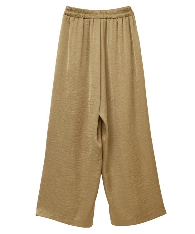 YECCA VECCA ビンテージサテンイージーワイドパンツ Camel