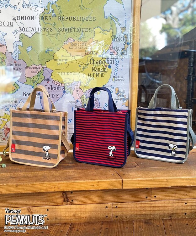 スヌーピーグッズ 8260【スヌーピー】IP.スクエア.ボーダー.ピーナッツ-7P