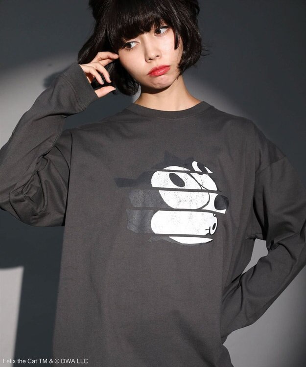 Green Parks ■ＦＥＬＩＸ　フェイスｐｔ　ロンＴＥＥ Charcoal Gray