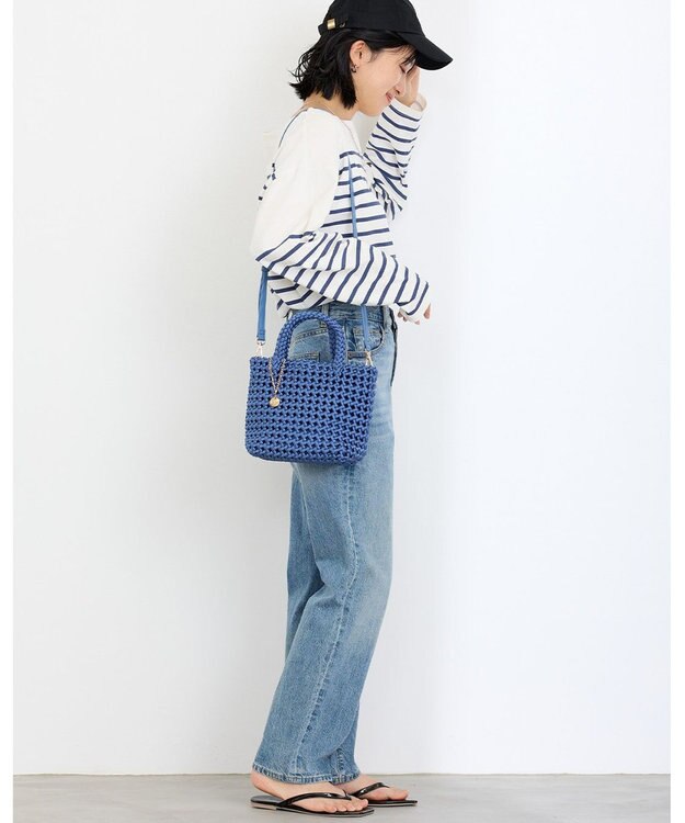 MioFIRANO ブレイドメッシュバッグ＆ポーチセット 2WAY チャーム付き　FIRANO フィラノ BLUE