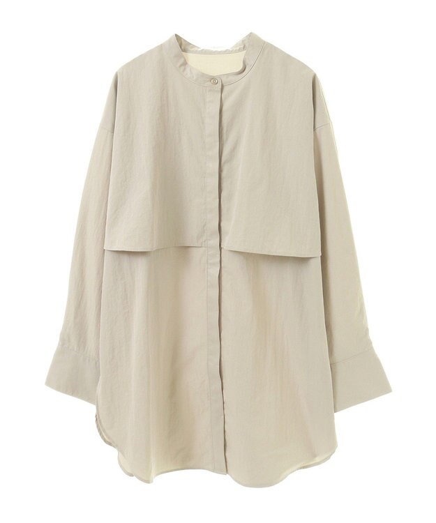 Green Parks イージーケア比翼フライヨークチュニック Beige