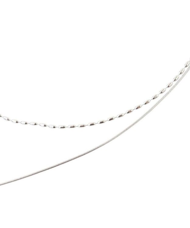 Green Parks ・ＨＡＬＦ　ＴＩＭＥ　サージカル２連ネックレス Silver