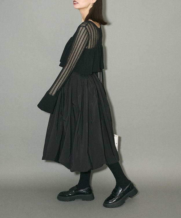 Green Parks タフタバルーンスカート Black