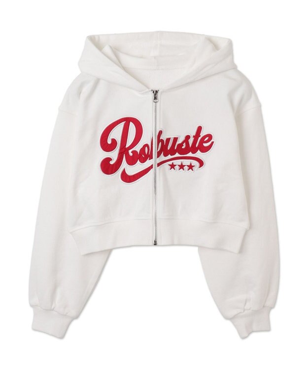 WEGO ロゴジップショートパーカー ホワイトアイボリー