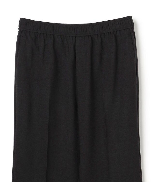 UNFILO 【セットアップ着用可/ウエストゴム】TENNEN TOUCH セミフレア パンツ ブラック