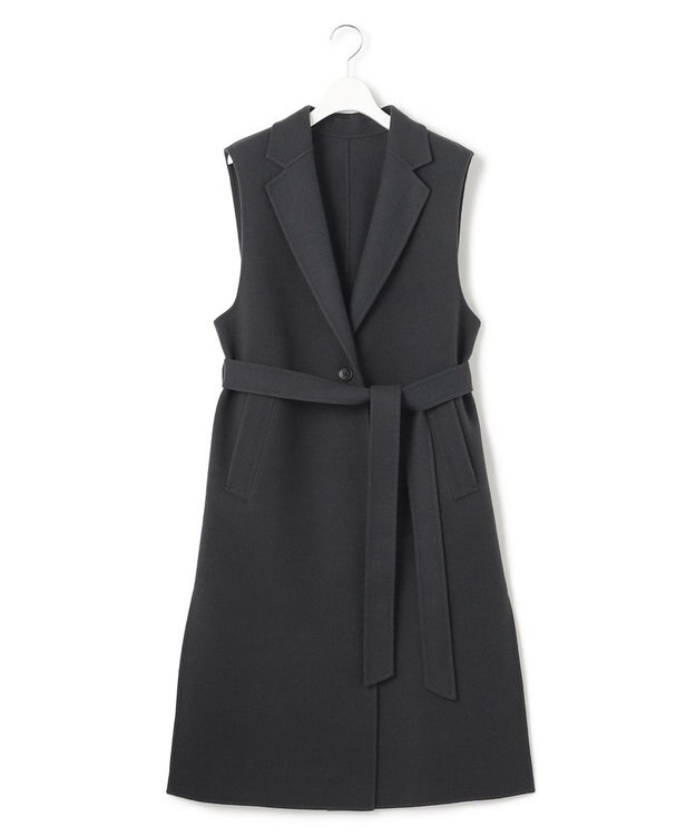 23区 ウールリバー ロング ジレ グレー系