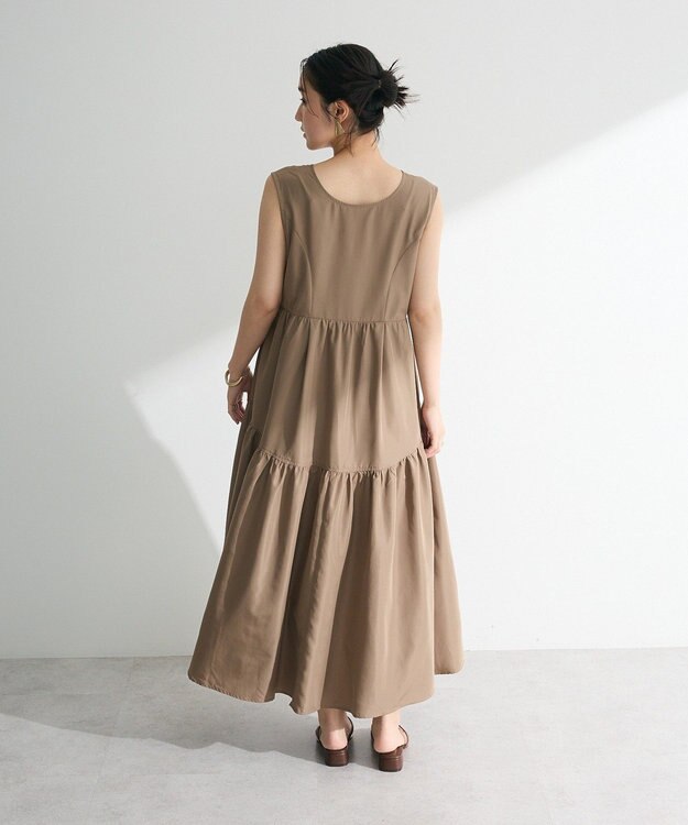 Green Parks ・ＥＬＥＮＣＡＲＥ　ＤＵＥ　ドロストティアードワンピ Dark Beige